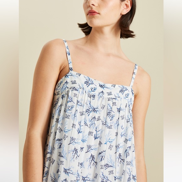 SOLD! MAXMARA LEISURE Label-cut ‘Potus’ Logo Print Dress Size: Small US4 Spring - Picture 2 of 16